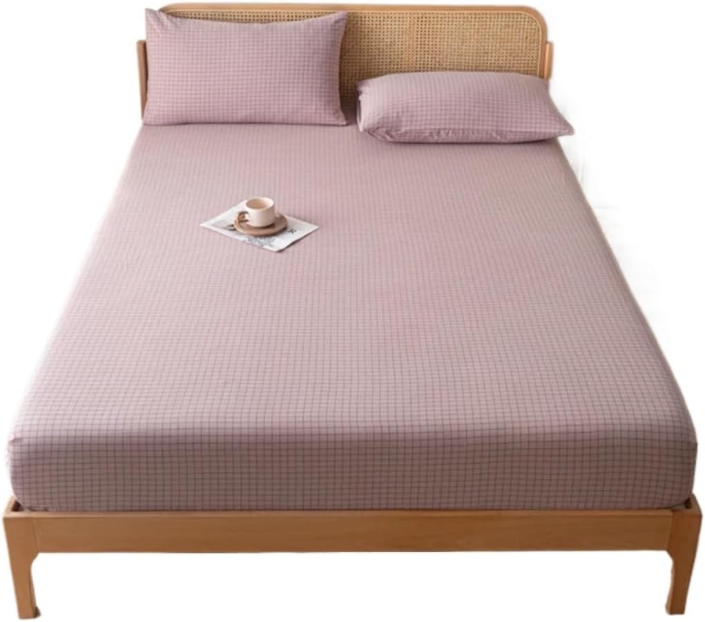 Mattress Protectors Pure Cotton Fitted Bed Sheet, All-Inclusive Mattress Protector Cover(Color 4,200X220Cm)