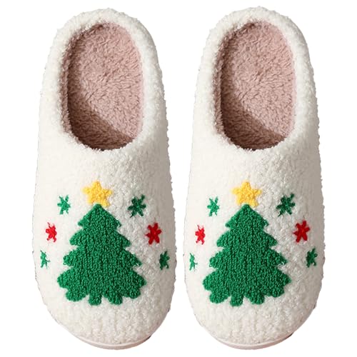 Image of Halloween Christmas Slippers Holiday Slipper House Shoes Home Slipper for Women Fuzzy Outdoor Indoor Bedroom Slippers