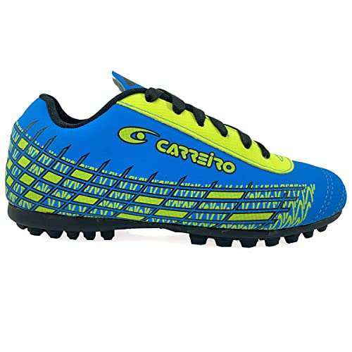 Chuteira Infantil Society Carreiro CR051 Masculina - Azul e Verde - 33