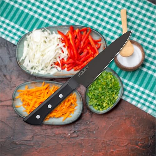 Image of KAI Hocho Japanese Premium Petty Kitchen /Vegetable Knife, 4.8 Inch Blade, Gold, Stainless Steel (Black)