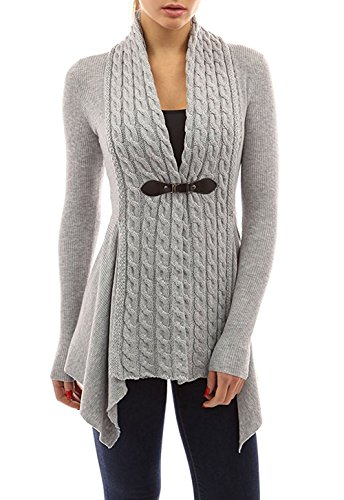 Landove Maglione Donna Manica Lunga Moda Mantelle Giacca Cappotto Cardigan Irregolare Scollo V Maglioni di Maglia Maglieria Knitted Pullover Tops Elegante Autunno Inverno