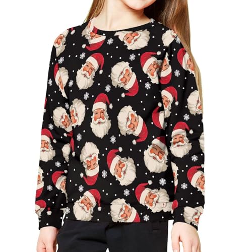 Kids Fall Sweatshirt Holiday Funny Printed Long Sleeve Crewneck Sweatshirt4