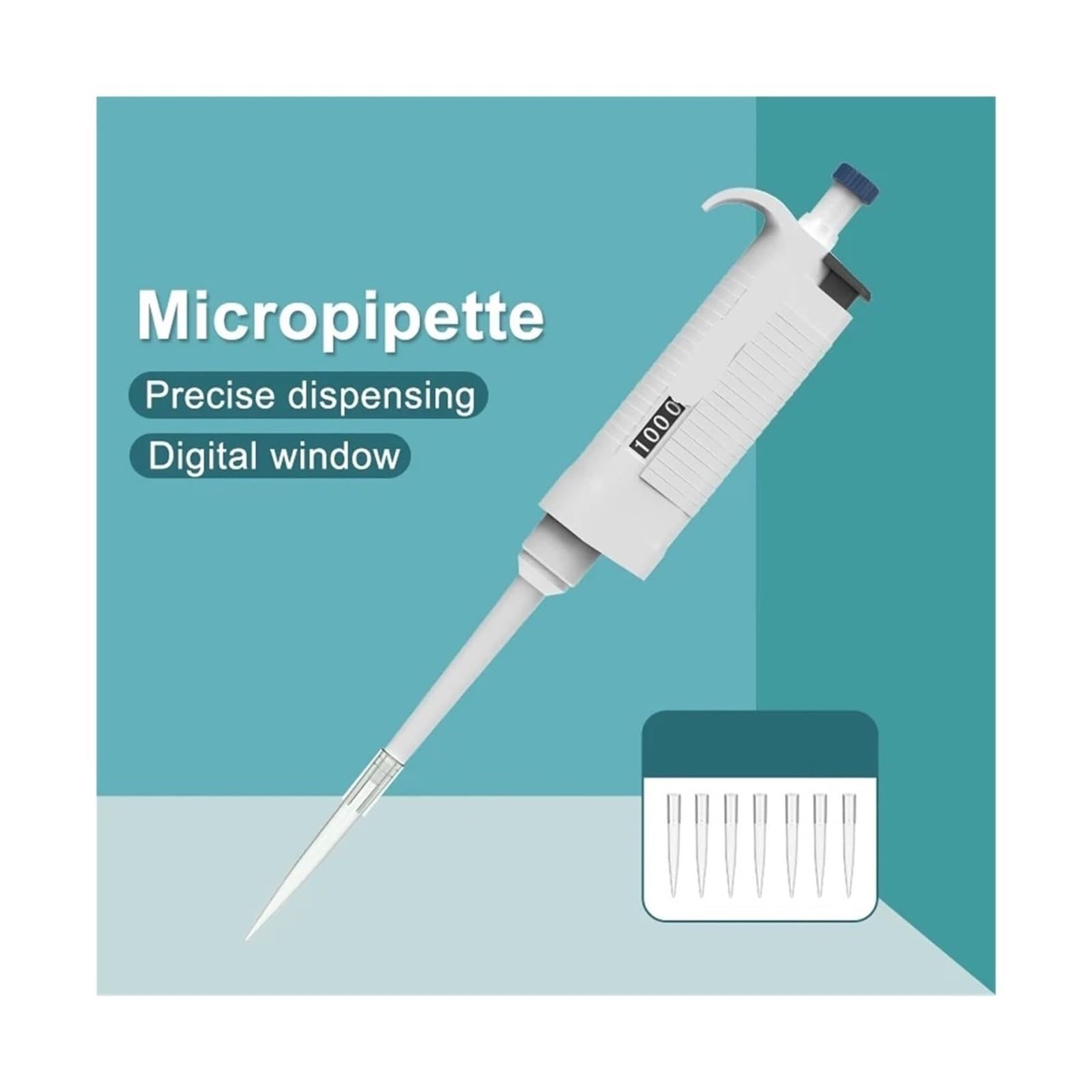 Pipeta Equipo Ajustable De La Micropipeta Digitaces Pipeta Del Laboratorio Con Las Extremidades para laboratorio(20-200ul)
