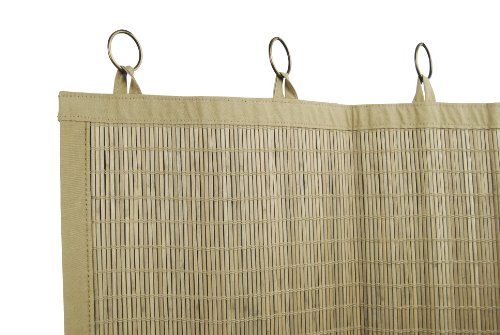Bamboo Ring Top Curtain Window Panel, 40 by 63-Inch L x H, Driftwood - Thumbnail 5