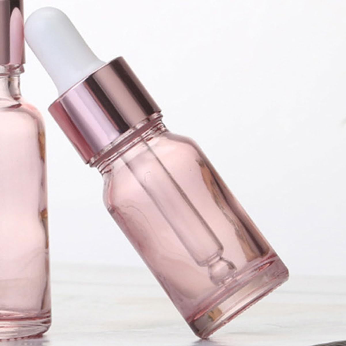 4Pcs Light Glass Dropper Bottles Reusable Thick Dropper Bottles for Essential Oils Travel Sub Leak Design for Convenient Liquid Dispensing