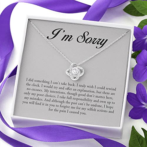 I Am Sorry, Love Knot Necklace, Apology Gift For Her, Forgiveness Gift for Girlfriend, I’m Sorry Gift For Wife, Gift To Say You Are Sorry, Peace Offering Gift2