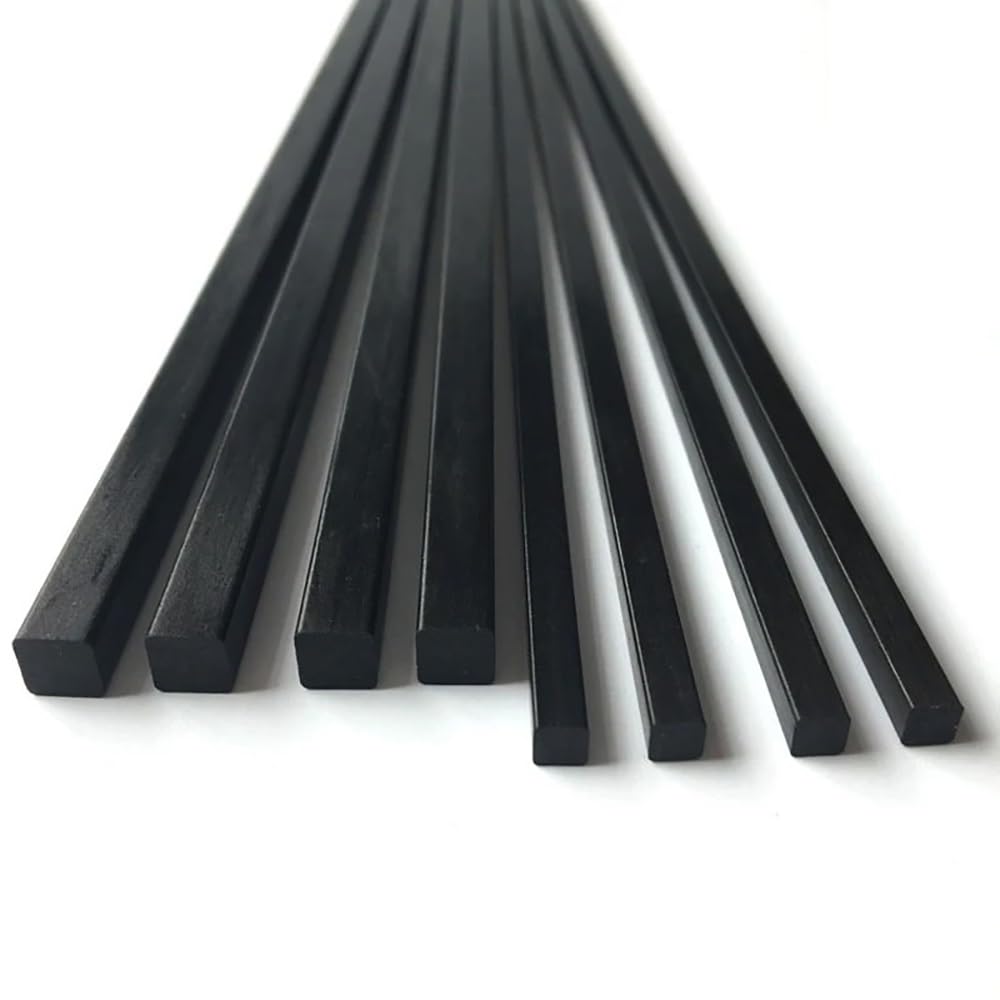 1 Stück Kohlefaser-Quadrat-Massivstäbe CFR-Stäbe, Dicke 1,5 Mm/2 Mm/2,5 Mm/4 Mm/5 Mm/6 Mm/8 Mm/10 Mm/13 Mm Länge 1 M(13x13mm)