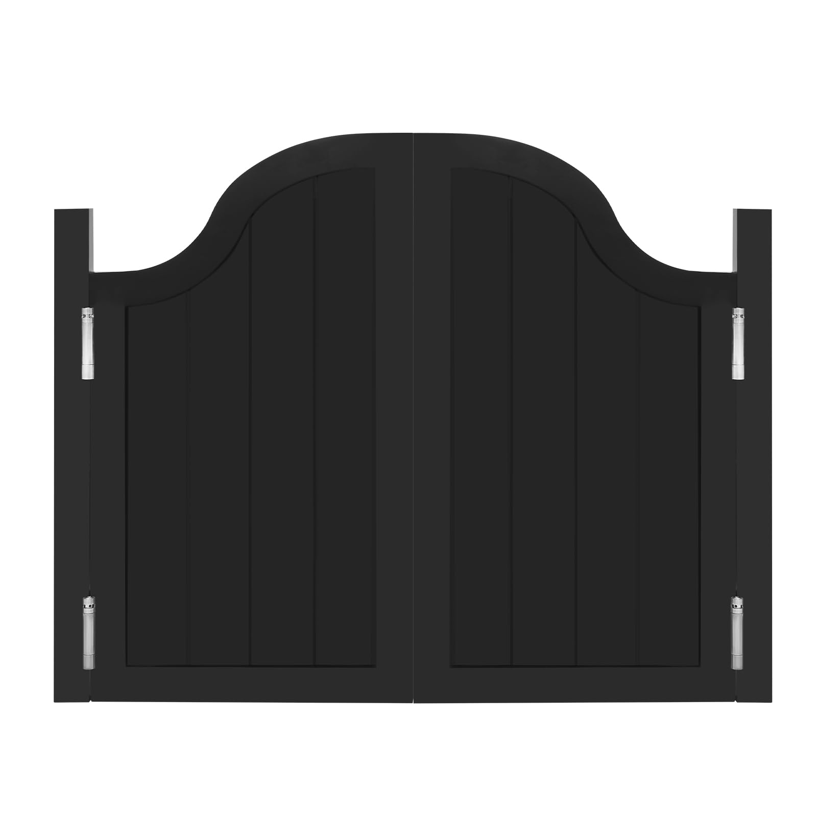 180° Swinging Doors Cafe Doors, Solid Pine Wood Cafe Saloon Doors with Hinges, Double Swing Door for Kitchen/Bar/Home Office (Black, 39x31.5in)