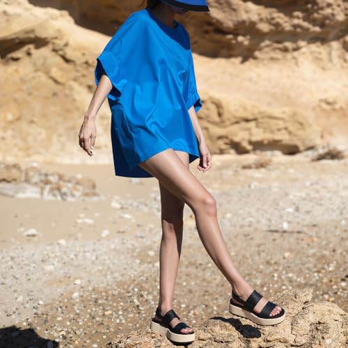 Image of Lovee Cosee Platform Water Sandals for Women Chunky Wedge Lug Sole Comfortable Waterproof Summer Walking Beach Shoes