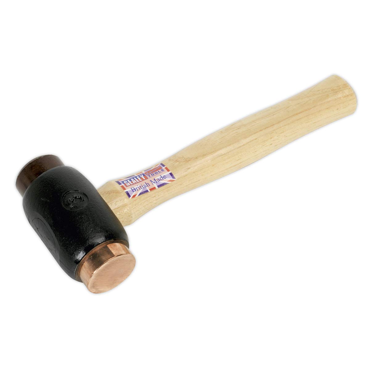 Sealey - Copper/Rawhide Faced Hammer - 3.5lb - Hickory Shaft
