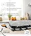 Cloer 6430 Raclette-Grill mit Naturstein, 1200 Watt, 8 Pfännchen antihaftbeschichtet mit wärmeisolierten Griffen, Ganze Platte