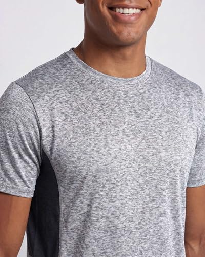 Image of Real Essentials 5 Pack: Men's Dry-Fit Moisture Wicking Active Athletic Performance Crew T-Shirt