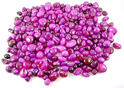 Image of Pink Onyx Pebbles for Decoration - Pebbles Stones for Fish Tank Aquarium, Fountain, Table Decor - Decorative Stones and Pebbles for Home /Garden Decor (900 Grams, Pink Onyx)