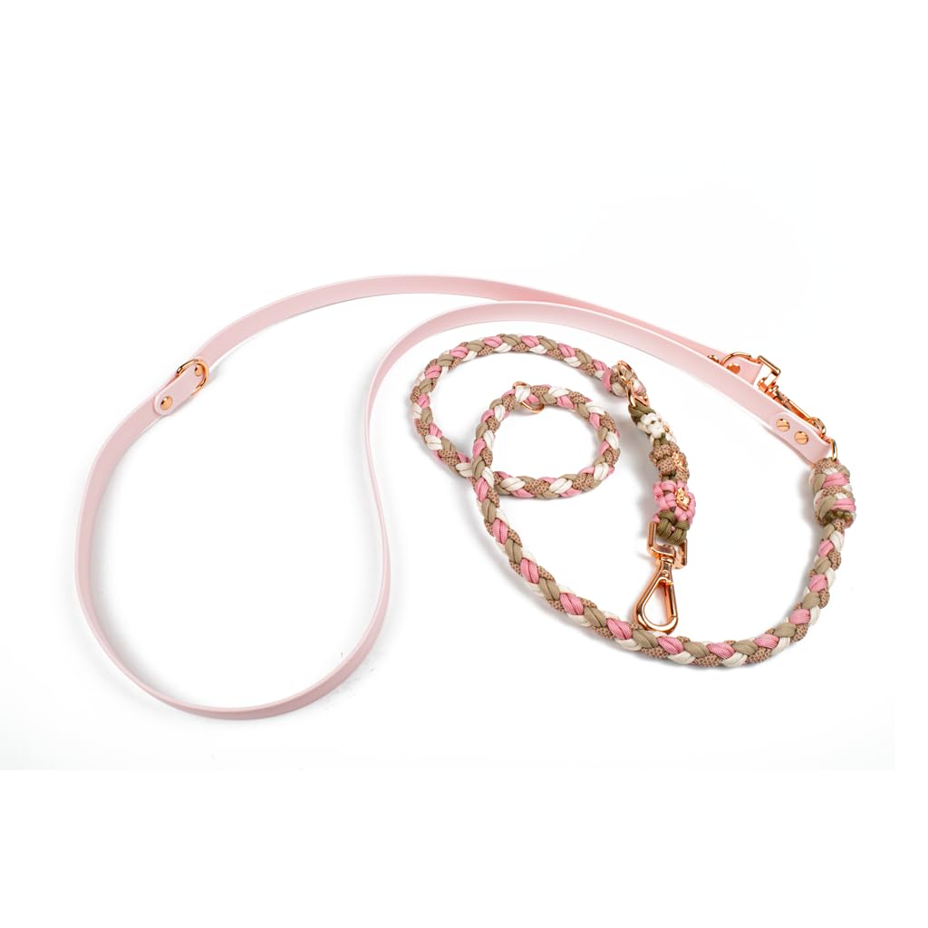 Hundeleine Tierluxe Blumen Biothane Paracord (Rosa, M Lienelänge: 250 cm)