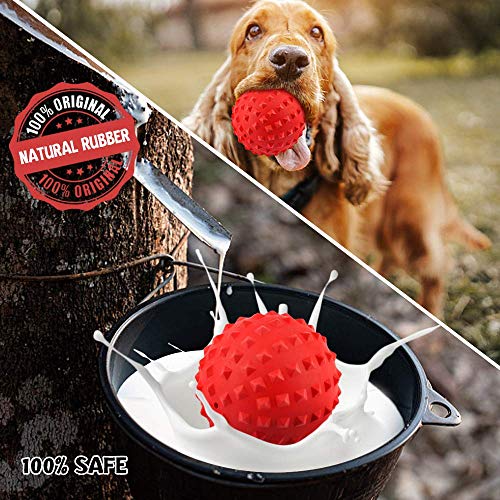 Rhl Dog Squeaky Toys For Aggressive Chewers Large Breed Balls Interactive Dog Ball Toy Almost Indestructible Tough Durable Stick For Medium Small Dogs Puppy Chew Toys With Non-Toxic Natural Rubber #TOP4
