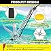 FLKQC Kayak Anchor Kit, 3.5lbs Folding Kayak Anchor Kit with 40ft Rope, Nylon Storage Bag, 1.5kg Grapnel Boat Anchor Kit for Kayaks, Paddle Boards, Canoes, SUP Boards, Jet Skis & Small Boats