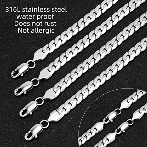 Captainsteel Cuban Bracelet For Men And Women, 7/7.5/8/9Inch Stainless Steel Bracelet, Gold Plating/Stainless Steel Fashion Jewelry Bracelet, Holiday Gift With Flannel Bag #TOP2