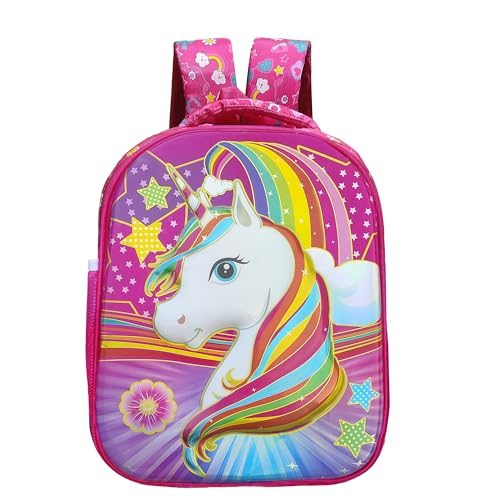 Image of 3D Kids Bag for School, Cartoon Print, Baby Bags, Children Kid Age 2-6 Years, School Backpack for Nursery, LKG, UKG, Primary Class Boys and Girls, 14 Inch