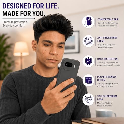 Image of FIRST MART Matte Silicone Back Cover for iQOO 15R - Black