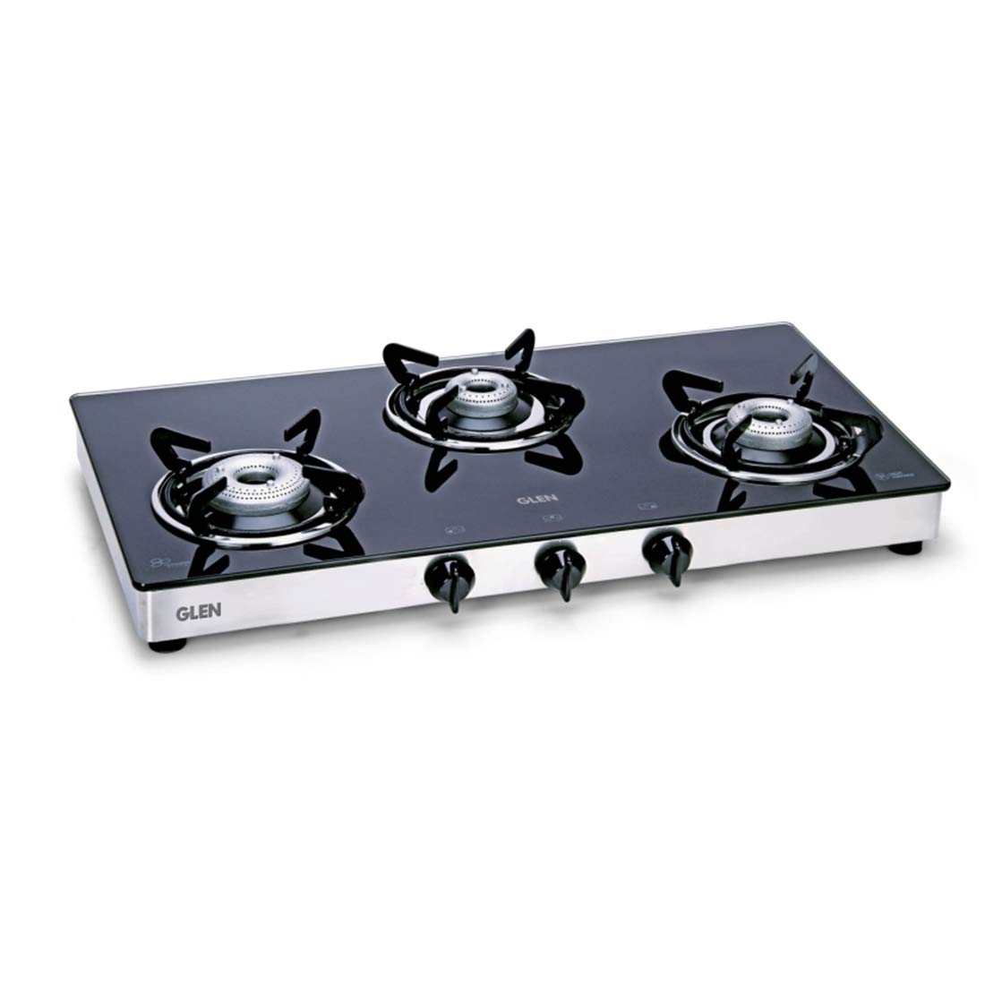Glen Glass 3 Burner Cooktop, Black/Silver Amazon.in Home & Kitchen