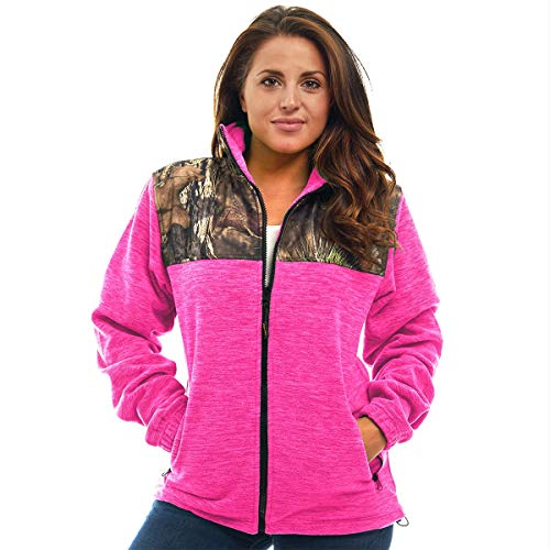 TrailCrest Women's C-Max Full Zip Polar Fleece Jacket Mossy Oak Camo Patterns