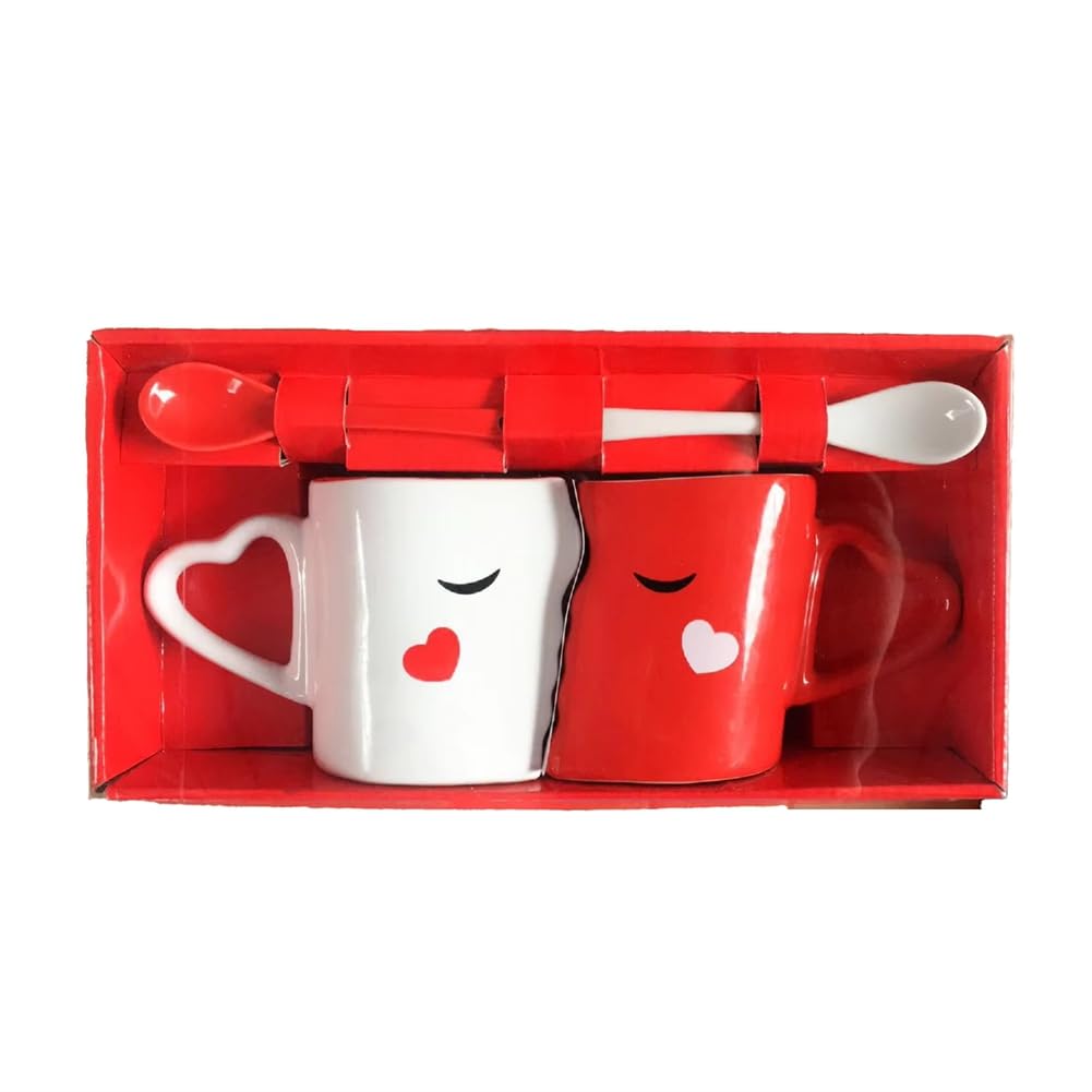 Cadeau de la Saint-Valentin : double bol céramique Kiss pour couples