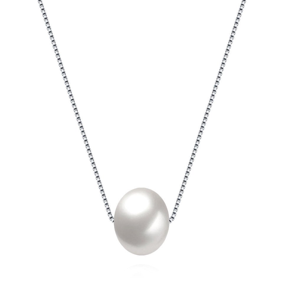 KIM JOHANSON Bracciale Donna Con Perle D'Acqua Dolce Bianche E Rodiate - Modello Melody - Regolabile 17+4 Cm - Regalo In Sacchetto