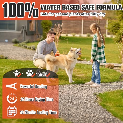 Teexpert 30.5OZ Rock Glue, Strong Mulch Glue for Landscaping, Mulch Glue for Rocks, Mulch Adhesive, Rubber Mulch Glue, Pea Gravel Binder, Mulch and Rock Glue for Landscaping, Gravel Lock