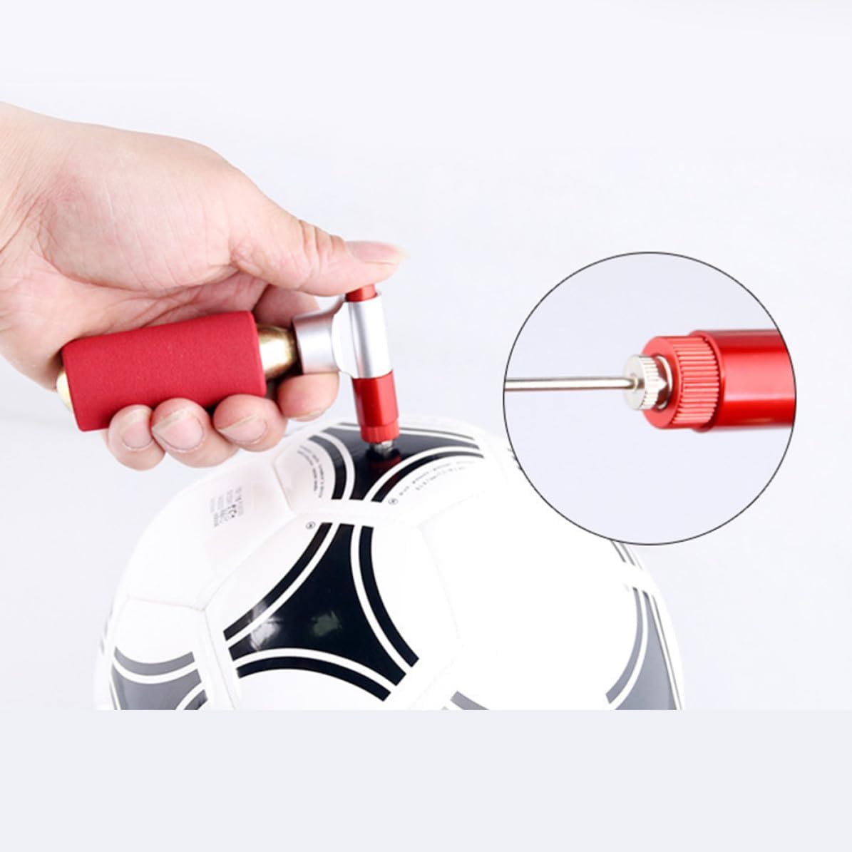 Levemolo Co2 Tire Pump with CNC Processing Gas Cylinder Interface Aluminum Alloy Road Bike Mini Portable Air Inflator and One-Click Inflate Button for Bicycle and Basketball Inflatable