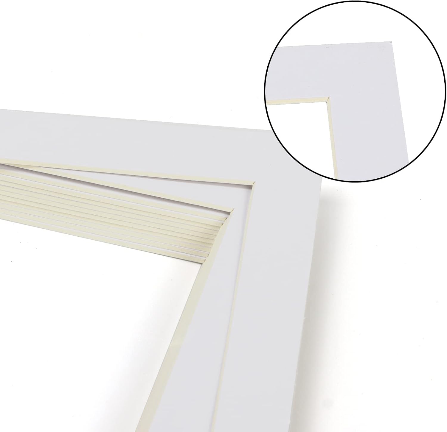 ZBEIVAN 11x14 White Picture Mats with Core Bevel Cut Frame Mattes for 8x10 Pictures - Pack of 12