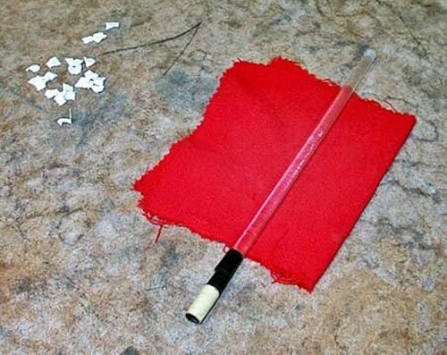 Image of ELECTROSTATIC (Static Friction) Kit (Silk,Wool & Flannel) Cloth with (Glass,Ebonite & Plastic) Rods for School Science Lab Apparatus /Physics Teaching Aid