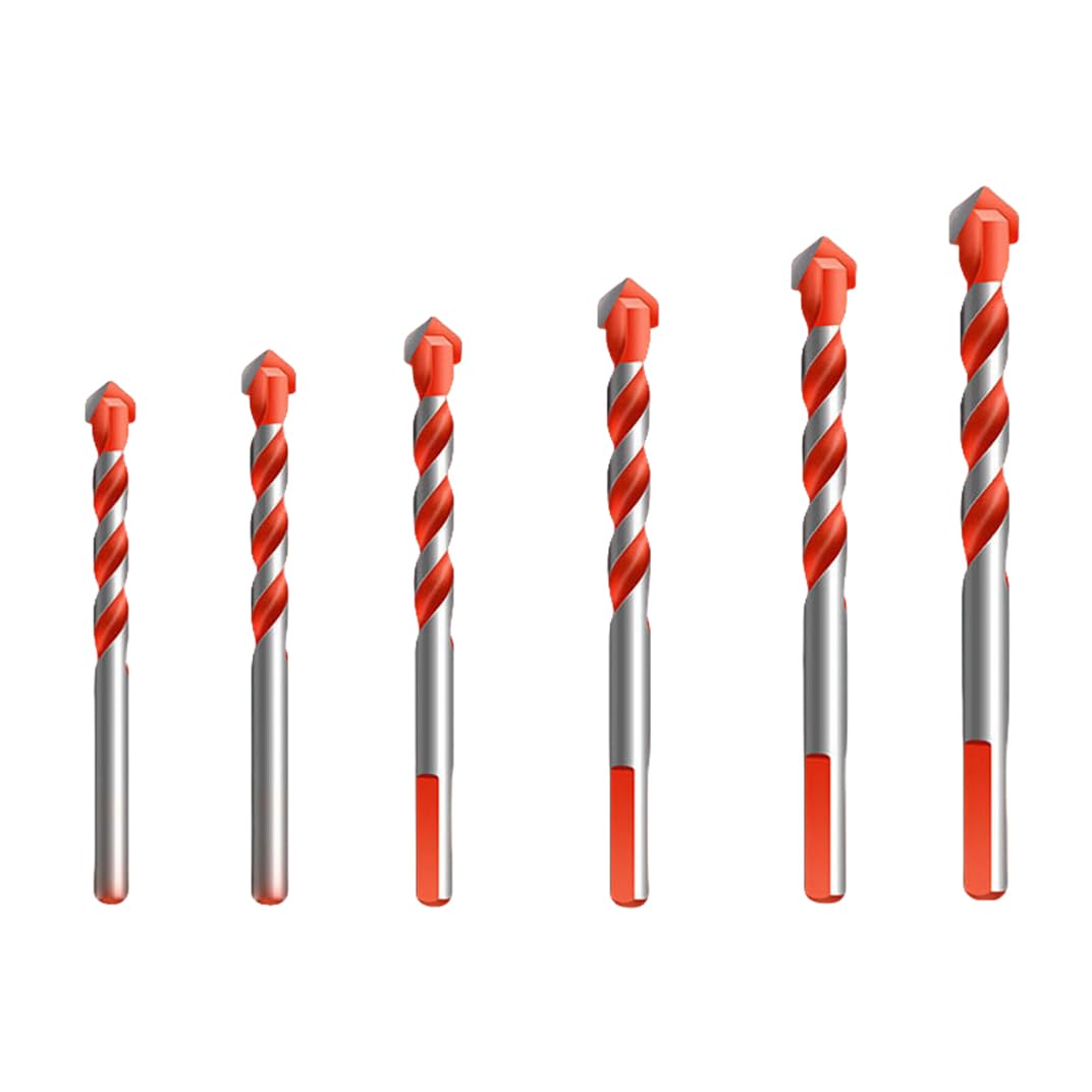 Punta per legno, Set di punte for muratura in carburo tungsteno 4-7 pezzi 3-12 mm(6PCS)