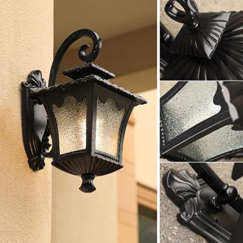 Applique murale extérieure E27 MESKEL luminaire étanche noir mat