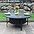 OutVue 36 Inch Fire Pit with 2 Grills, Wood Burning Fire Pits for Outside with Lid, Poker and Round Waterproof Cover, BBQ& Outdoor Firepit & Round Metal Table 3 in 1 for Patio, Picnic, Party