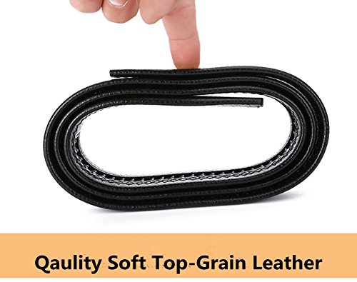 Top Grain Soft Leather Belts For Men 35mmRatchet No Hole Belt Dragon Black2