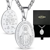 vierge marie medaille miraculeuse 📿 SYMBOLE FORT DE FOI CHRÉTIENNE : Ce collier avec médaille miraculeuse est un objet catholique inspirant, parfait pour affirmer sa foi ou accompagner une démarche spirituelle dans la tradition chrétienne.