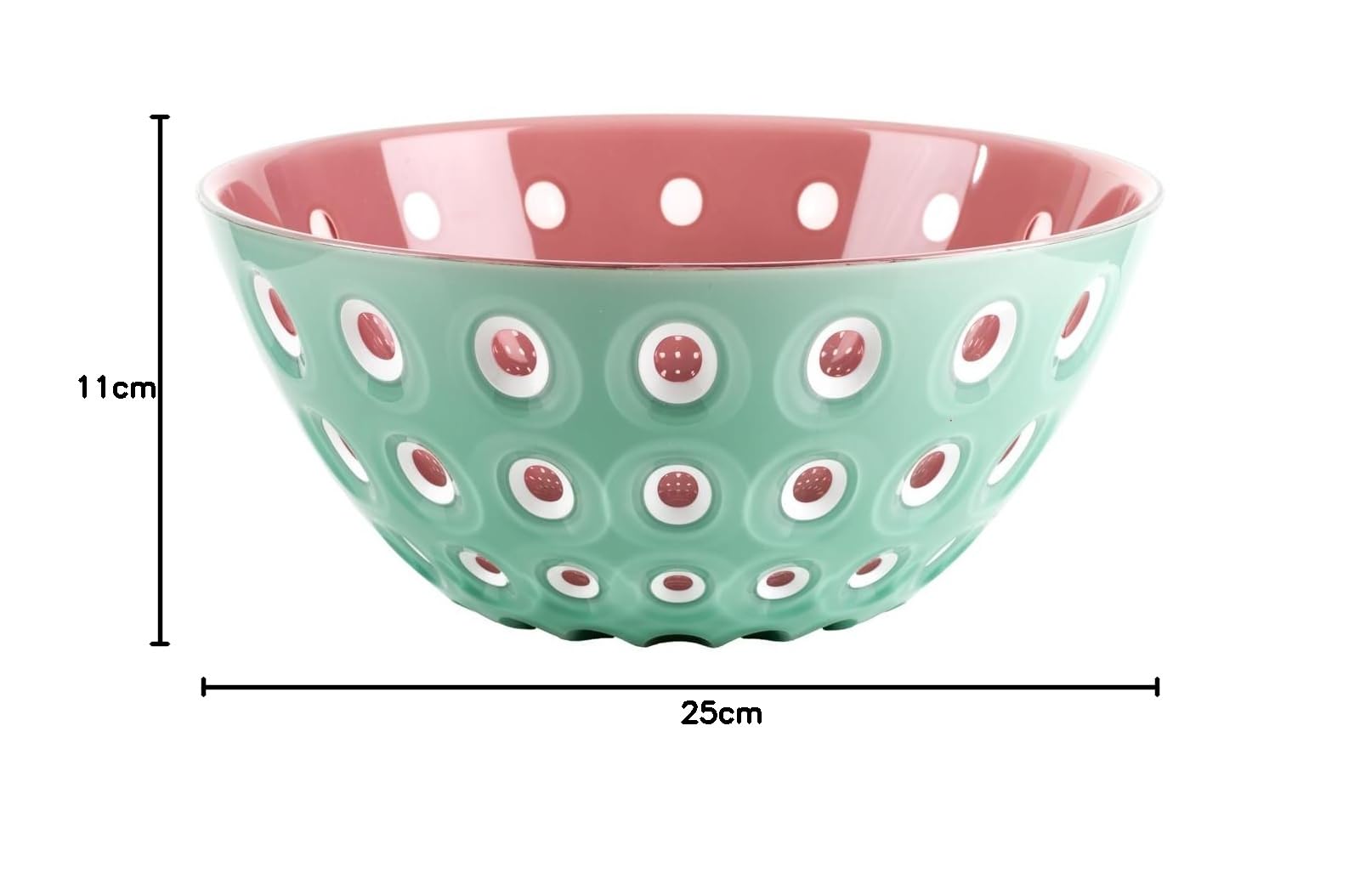 Guzzini - Contenitore 25 cm in San 'Le Murrine' (Verde Matcha- Bianco-Malva)