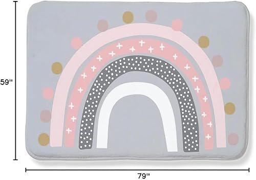 Miniatura 8 de MELONE Alfombras de arcoíris para niñas de 8 a 12 años, decoración de habitación Kawaii para sala de estar, dormitorio, aula, sala de juegos,