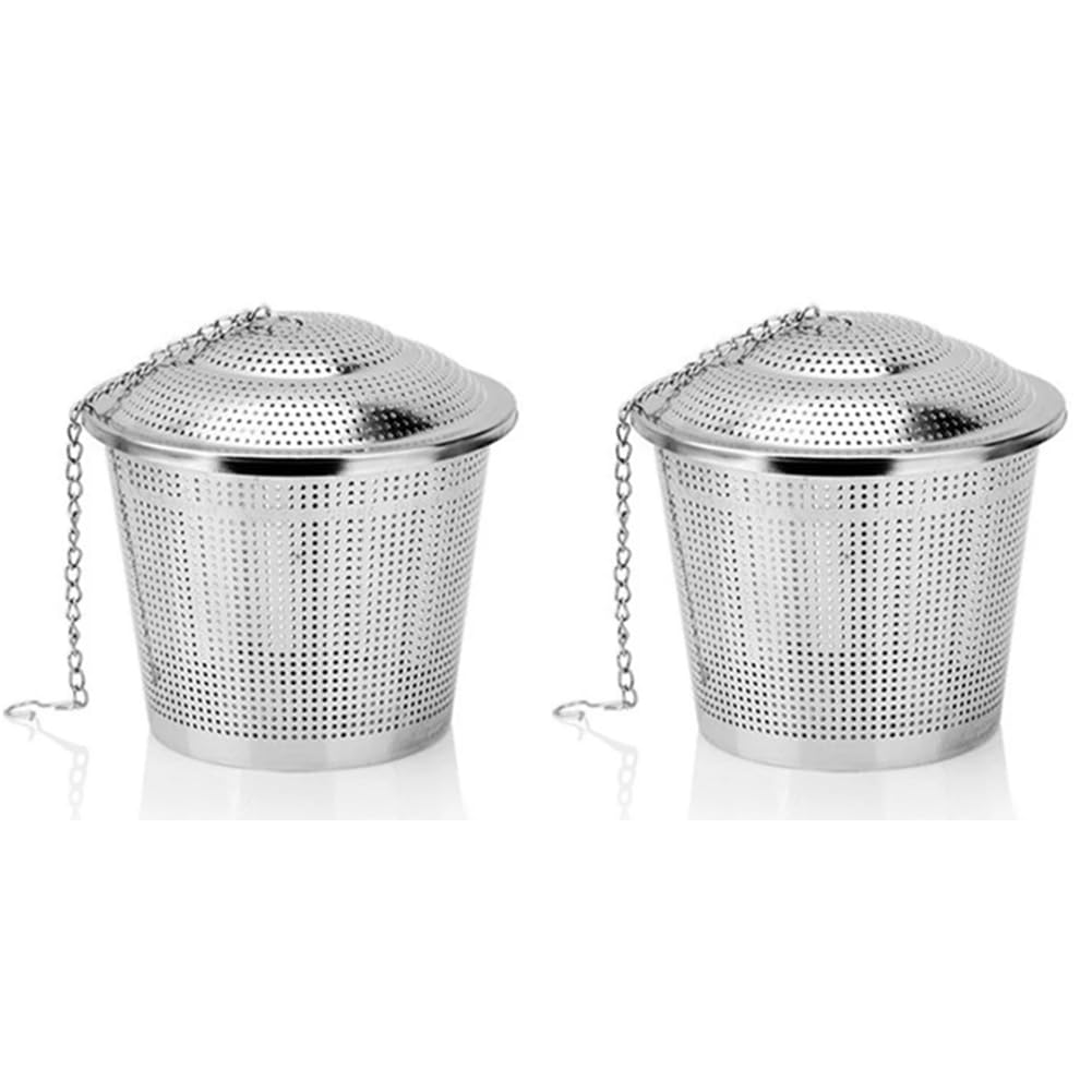 CTRLZS Stainless Steel Tea Leaf Infuser Strainer Spice Mesh Sieve Reusable Diameter 5cm Brewing Teapot Tea Filter