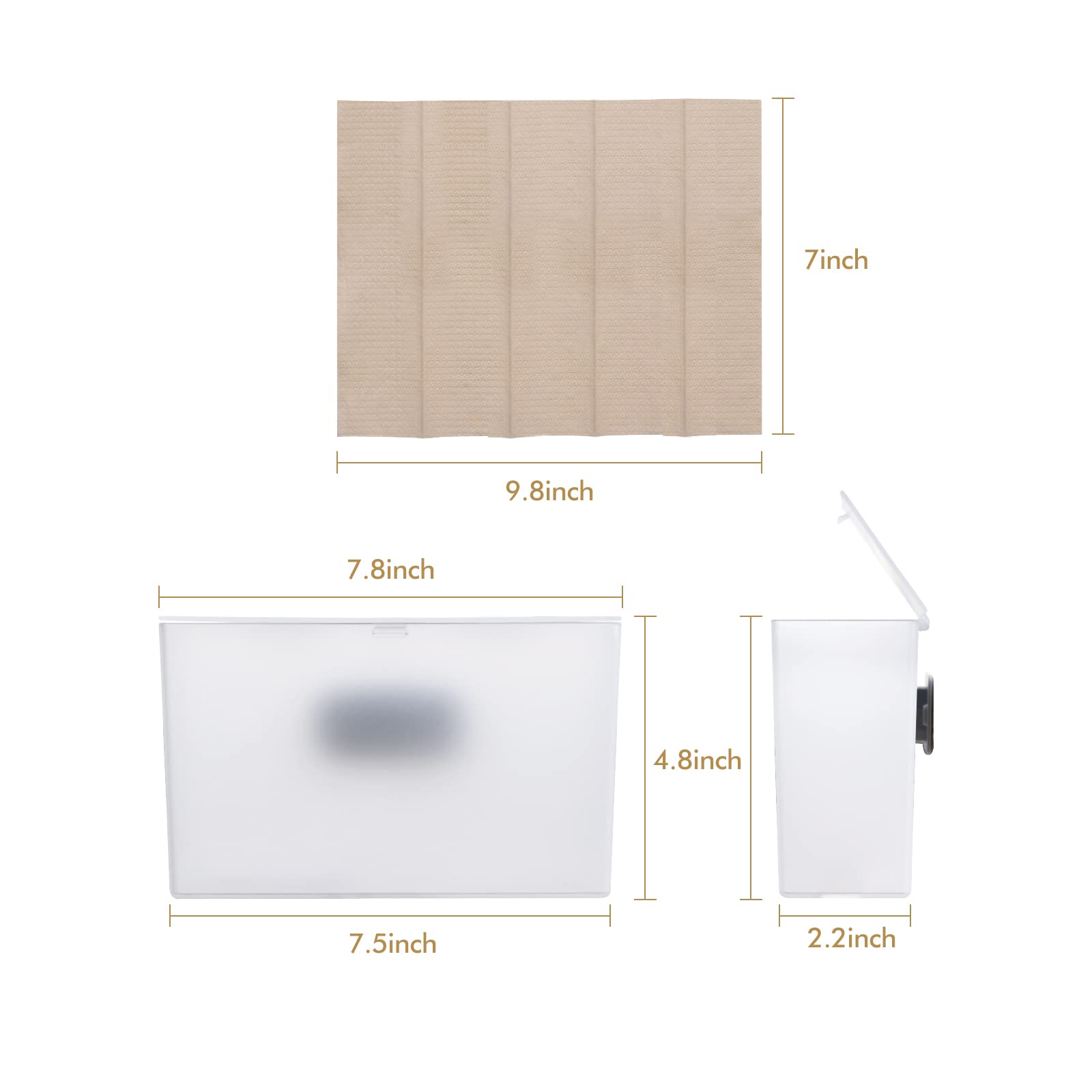 DrDirt Asciugamani di carta multipiega in bambù, design a cinque pieghe, sostenibili, morbidi e assorbenti per bagno, casa e cucina con scatola robusta di fazzoletti (5'