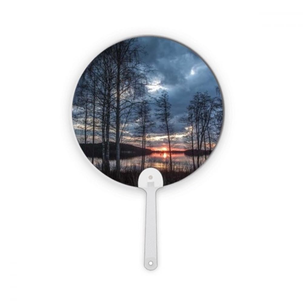 Nature et science paysage rond en plastique pour bureau zen