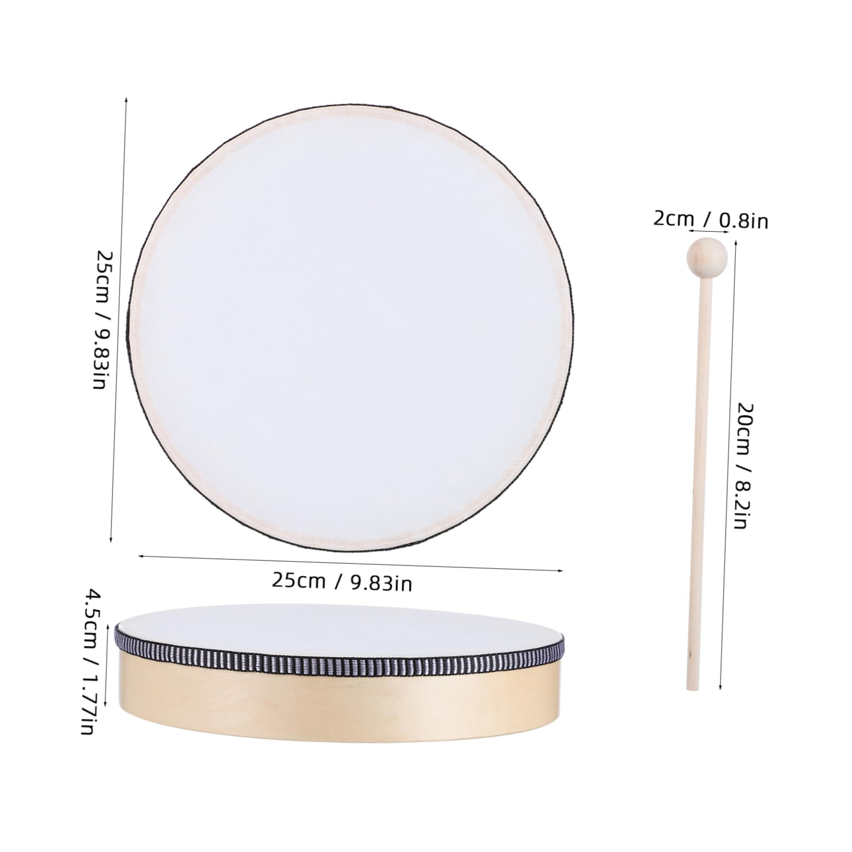 VICASKY Drum Supply Kit Hand Drum Set for Adults Boys and Girls for Music Practice