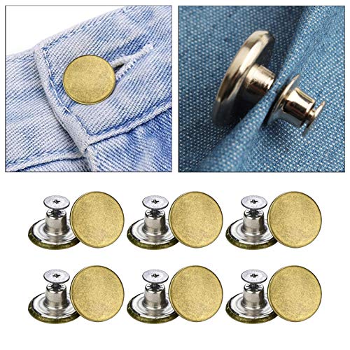 12Pcs Buttons Metal Fastener Buttons Snap Pants Pin For Jeans Retractable Button Sewing-Free Beautiful And Durable (Color : Copper Little Star) #TOP2