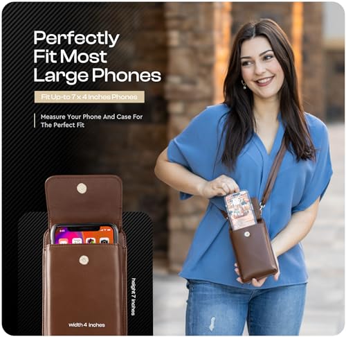 Image of Claasico Crossbody Phone Purse for Women - RFID Phone Case Wallet w /Magnetic Closure & Separate Zipper Pocket Crossbody Bag