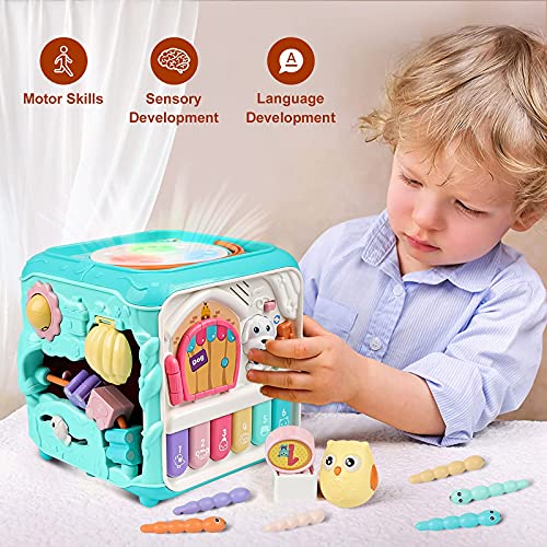 Rabing Baby Aktivitätswürfel Spielzeug, 6 in 1 Motorikwürfel für Kleinkinder 6-18 Monate, Montelissou Lernspielzeug Musikspielzeug, Jungen & Mädchen 1-6 Jahre - Image 3