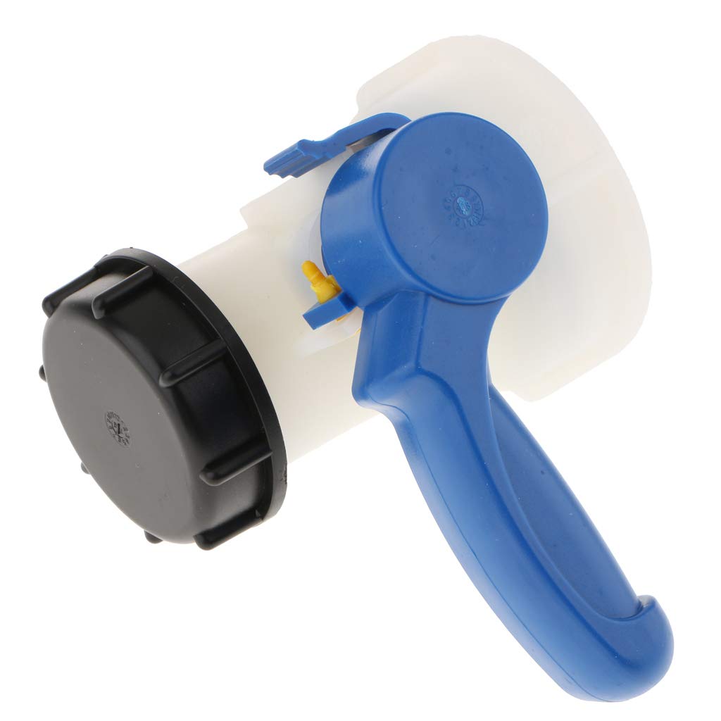 2 x 1000L Adaptador con grifo para depósito de agua de lluvia, llave de paso, entrada de 75 mm de diámetro interior