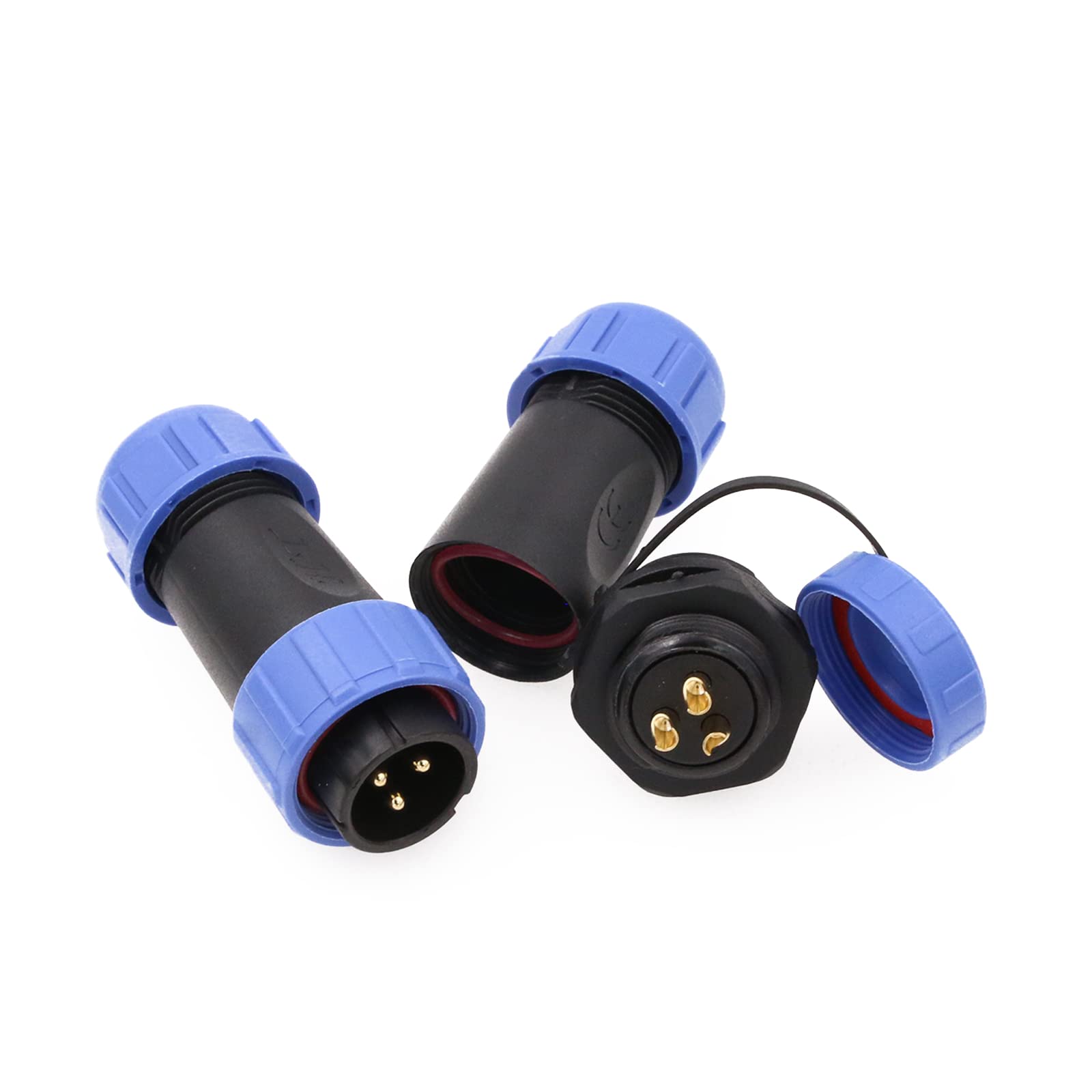 ZBLZGP SP21 3Pin Waterproof Panel Mount Aviation Cable Connector (Male & Female, Outdoor, Industrial, Automotive, Computer) - Image 3
