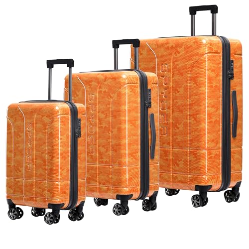 Spyder Matrix 3 Piece Luggage Set with 360° Spinner Wheels, TSA Approved Lock, (20 Inch Carry On, 25 Inch Medium, 29 Inch Large), Orange2