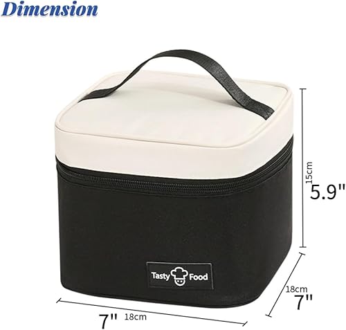 Miniatura 2 de Lonchera aislada con asa superior para mujeres y hombres, lonchera de trabajo, lonchera Bento, hielera reutilizable, contenedor de tamaño pequeño