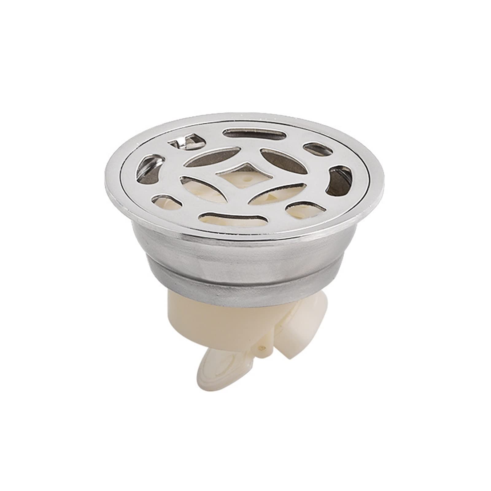 Copertura for scarico a pavimento in acciaio inossidabile 304-6,2 cm, antiodore, antiriflusso, con filtro for capelli, for bagno/lavandino/balcone